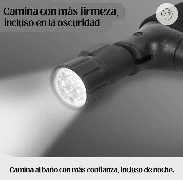 BASTÓN PLEGABLE CON LUZ LED | SOPORTE Y SEGURIDAD EN CADA PASO