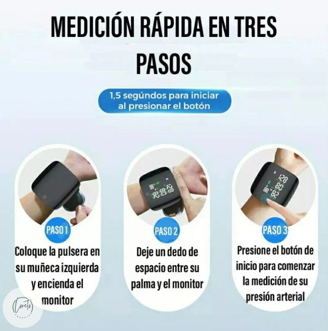 MONITOR DIGITAL DE PRESIÓN ARTERIAL PARA MUÑECA + OXÍMETRO DE REGALO| Control práctico y rápido sin salir de casa