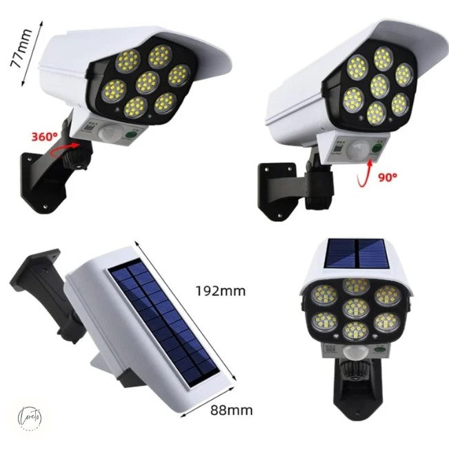 2X1 - FOCO LED SOLAR TIPO CÁMARA DE SEGURIDAD | Seguridad y tranquilidad para tu familia