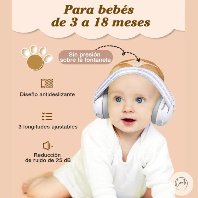 AURICULARES PARA BEBÉ CON CANCELACIÓN DE RUIDO | Comodidad en todo momento