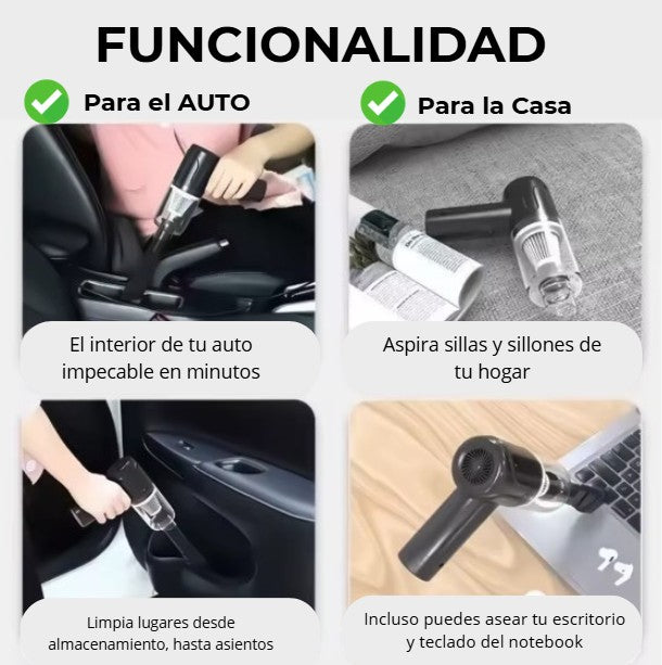 ASPIRADOR PORTÁTIL | Un aliado en la limpieza de tu auto y zonas difíciles