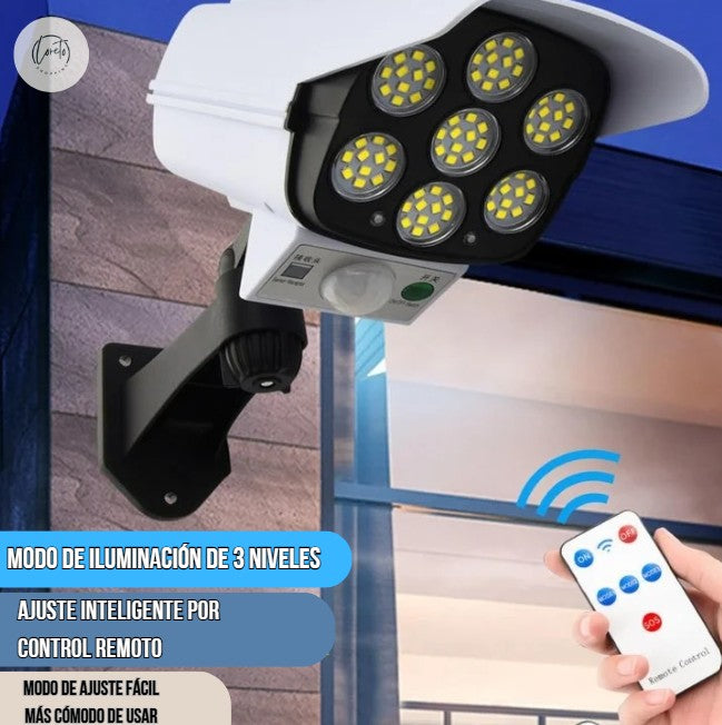 2X1 - FOCO LED SOLAR TIPO CÁMARA DE SEGURIDAD | Seguridad y tranquilidad para tu familia