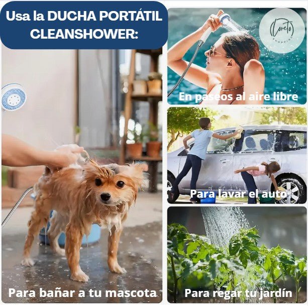 DUCHA PORTÁTIL CLEANSHOWER | Ducha todos los días, incluso sin luz