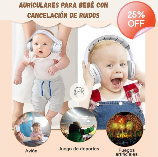 AURICULARES PARA BEBÉ CON CANCELACIÓN DE RUIDO | Comodidad en todo momento